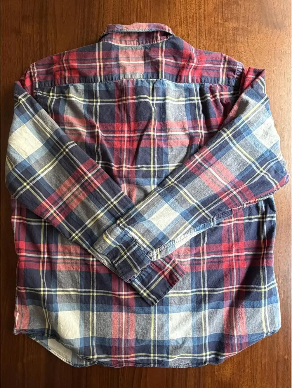 J.Crew Summer Blue & Red Plaid Button-Up Shirt - Size XL